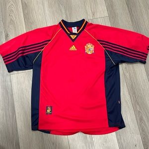 1998 Adidas Spain Home Soccer Jersey XL
